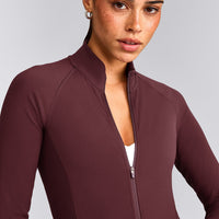 SoftMotion™ Mid Jacket with Gray Logo | Velvet Mocha
