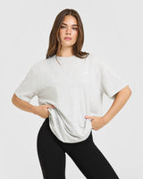 Classic Oversized Lightweight T-Shirt | Grey Marl
