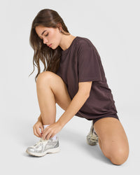 Classic Oversized Lightweight T-Shirt | Umber Brown