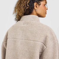 Fleece Jacket with Chest Pocket | Warm Sand