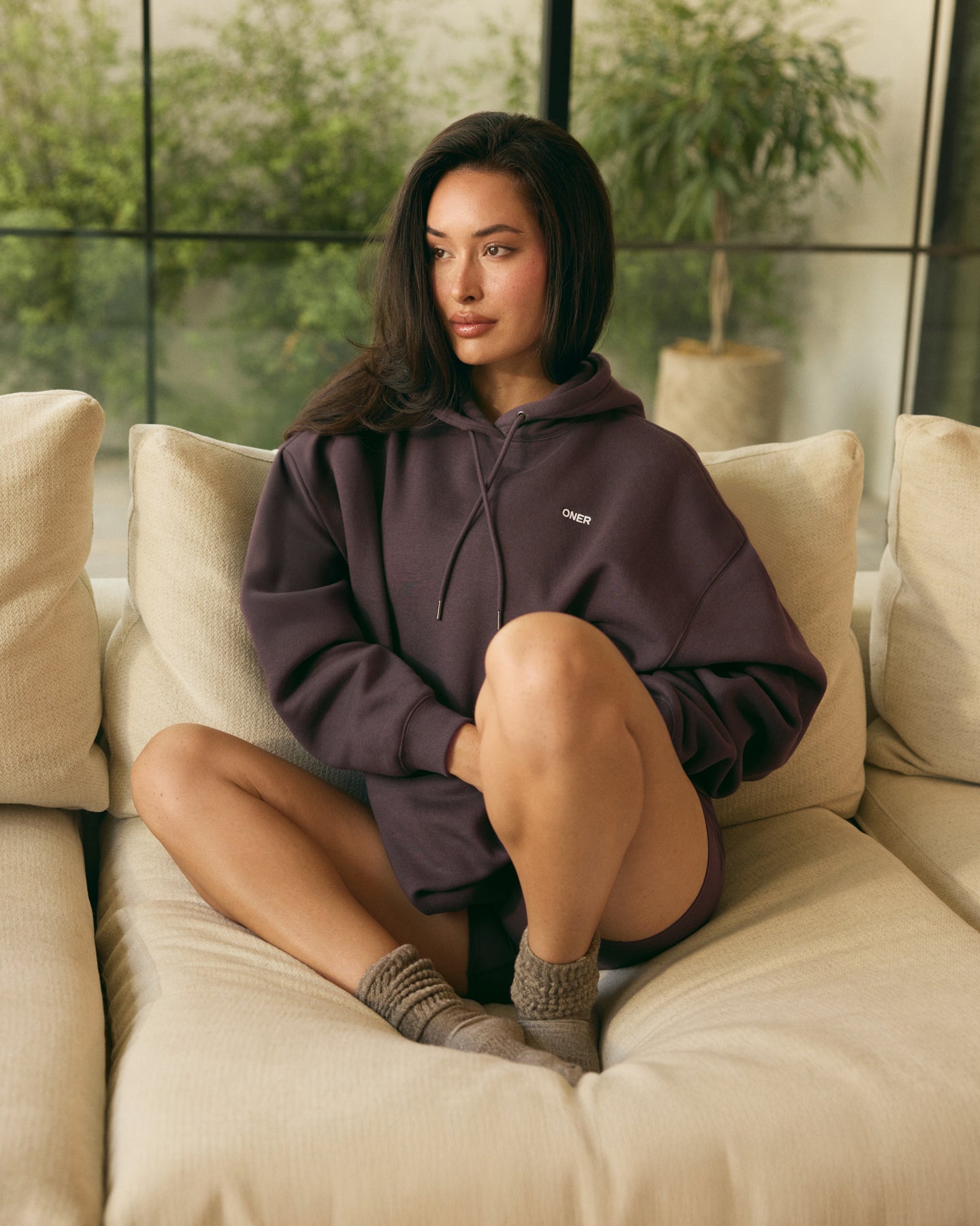 Foundations Oversized Hoodie | Umber Brown