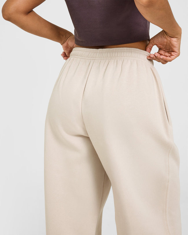 Foundations Oversized Straight Leg Joggers | Sand