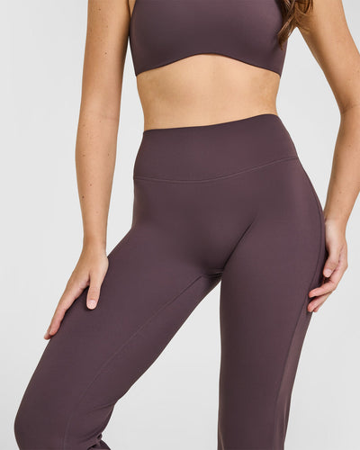 SoftMotion™ Flared Bottoms with White Logo | Dark Umber Brown