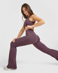 SoftMotion™ Flared Bottoms with White Logo | Vintage Purple