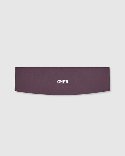 SoftMotion™ Headband with White Logo | Dark Umber Brown