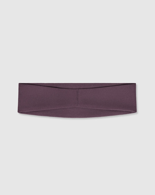 SoftMotion™ Headband with White Logo | Dark Umber Brown