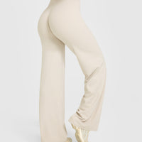 SoftMotion™ Straight Leg Bottoms with White Logo | Sand
