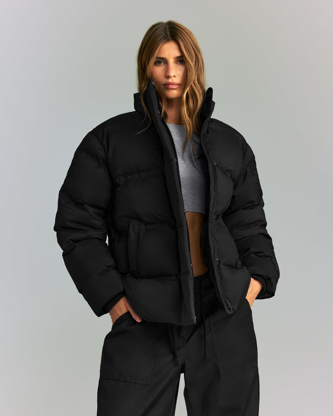 Oversized Puffer Jacket | Black
