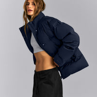 Oversized Puffer Jacket | Deep Navy