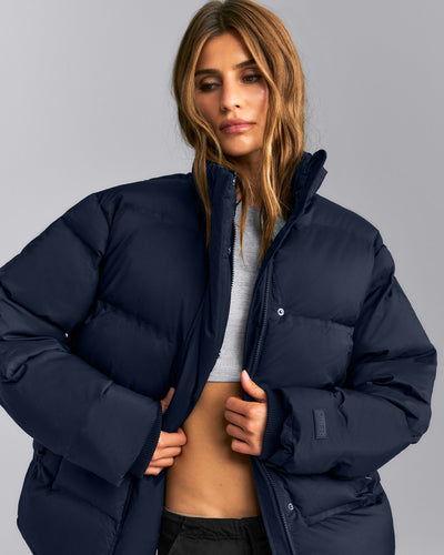 Oversized Puffer Jacket | Deep Navy