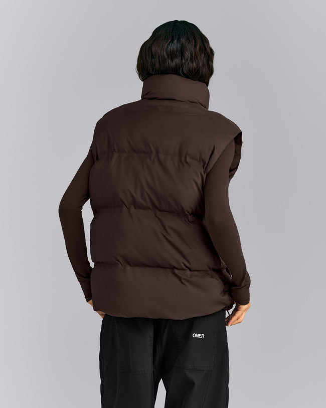Oversized Puffer Vest | 70% Cocoa