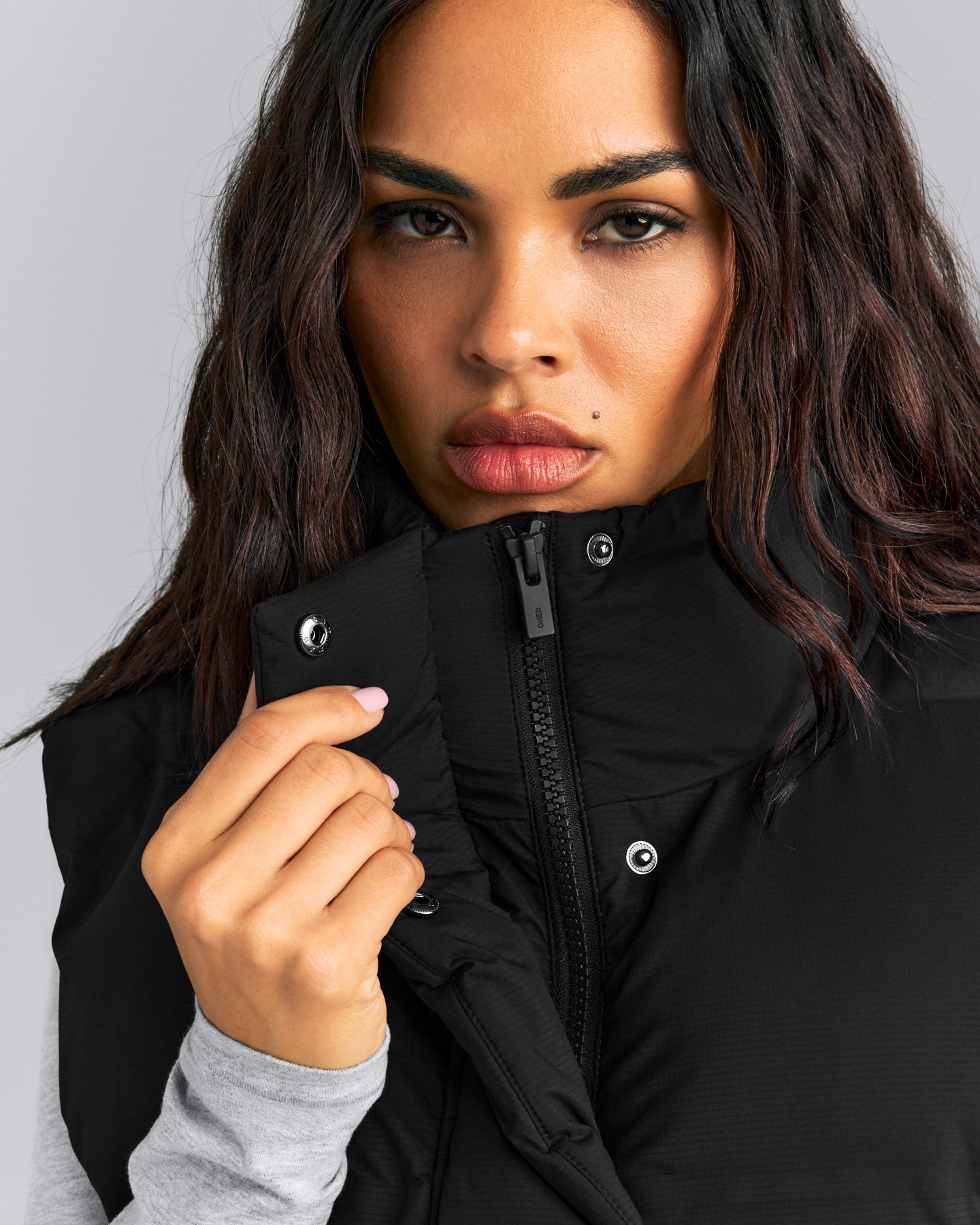 Oversized Puffer Vest | Black