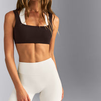 SoftMotion™ Double Layer High Waisted Shorts 6" | Marshmallow White