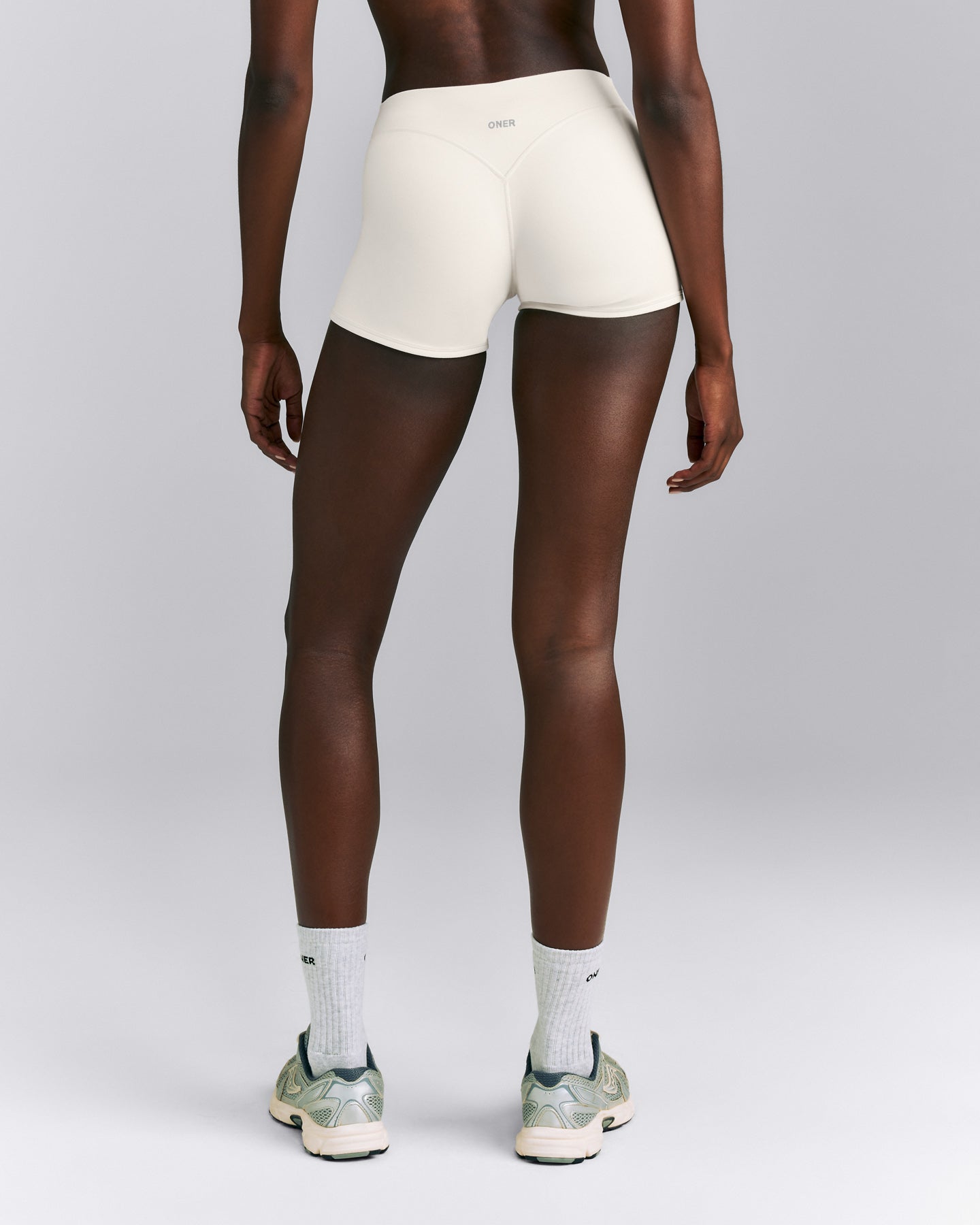 SoftMotion™ Double Layer Mid Rise Micro Shorts 4" | Marshmallow White