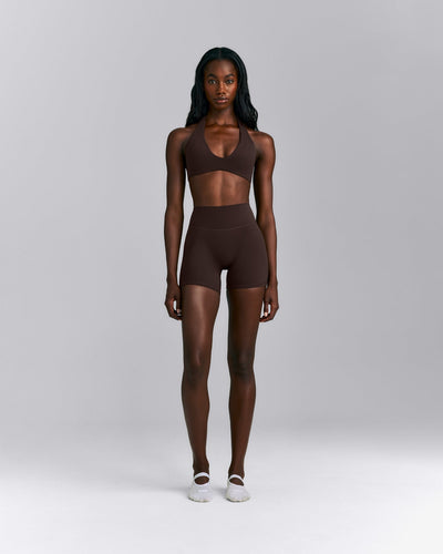 SoftMotion™ High Waisted Shorts 6" | 70% Cocoa