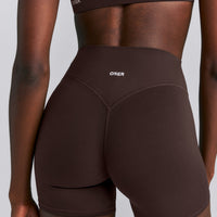 SoftMotion™ High Waisted Shorts 6" | 70% Cocoa