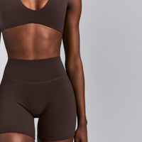SoftMotion™ High Waisted Shorts 6" | 70% Cocoa