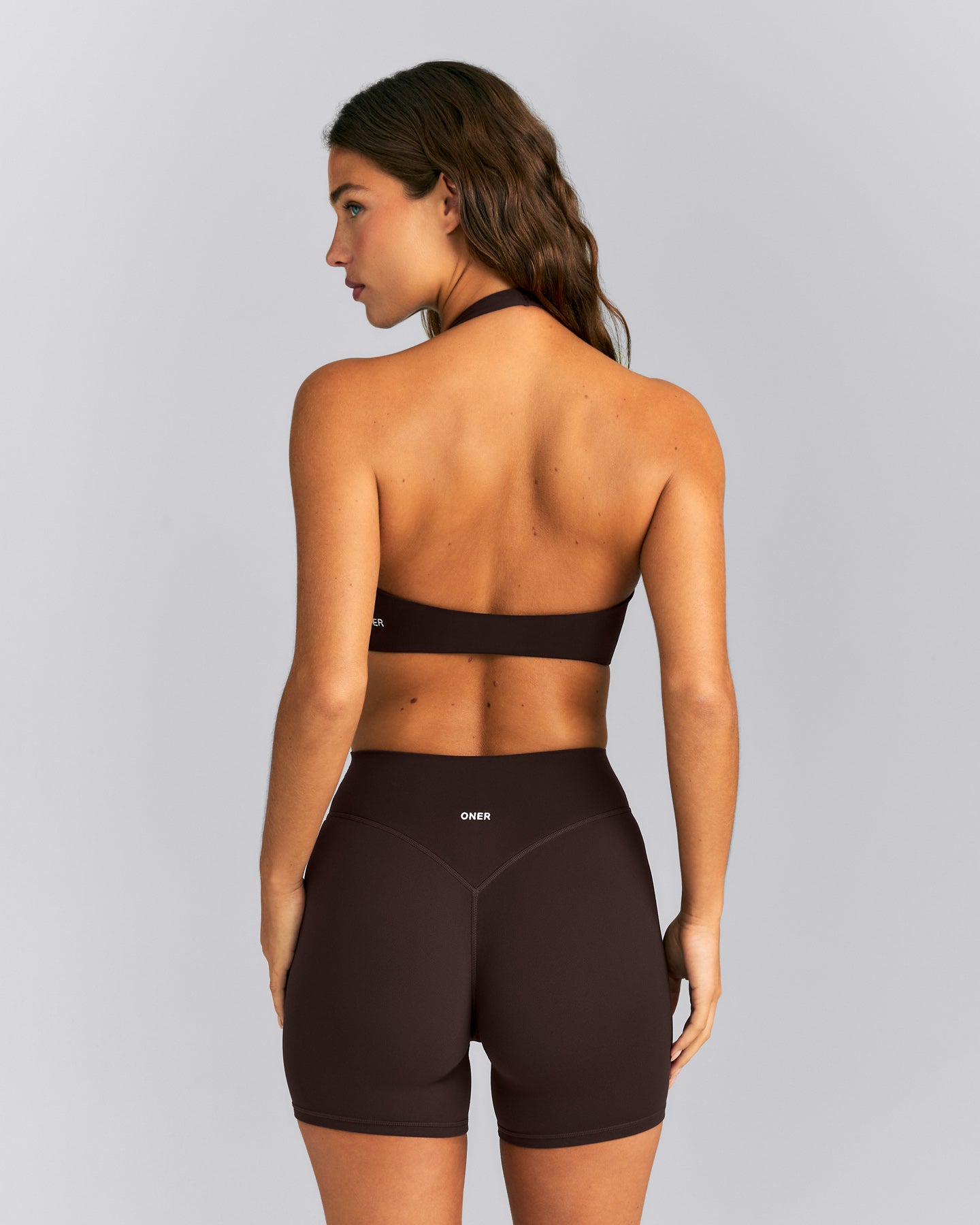 SoftMotion™ Minimal Halter Neck Bralette | 70% Cocoa