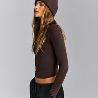 Wool Rib Knit Beanie | 70% Cocoa