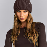 Wool Rib Knit Beanie | 70% Cocoa