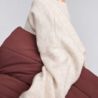 Oversized Knit Off-The-Shoulder Sweater | Oat Marl