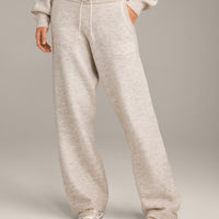 Oversized Knit Straight Leg Bottoms | Oat Marl