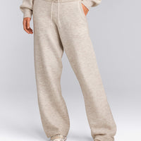 Oversized Knit Straight Leg Pants | Oat Marl