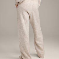 Oversized Knit Straight Leg Bottoms | Oat Marl