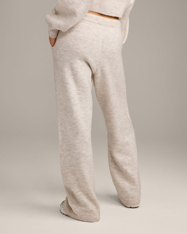 Oversized Knit Straight Leg Bottoms | Oat Marl