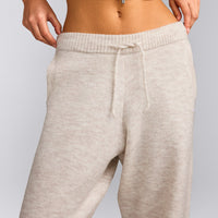 Oversized Knit Straight Leg Pants | Oat Marl