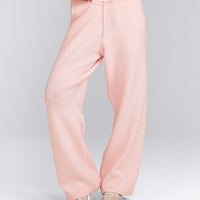 Oversized Knit Straight Leg Pants | Soft Girl Pink