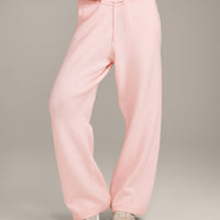 Oversized Knit Straight Leg Pants | Soft Girl Pink