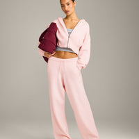 Oversized Knit Straight Leg Pants | Soft Girl Pink