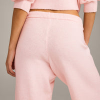 Oversized Knit Straight Leg Pants | Soft Girl Pink
