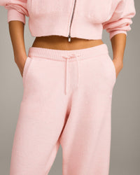 Oversized Knit Straight Leg Pants | Soft Girl Pink