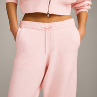 Oversized Knit Straight Leg Pants | Soft Girl Pink