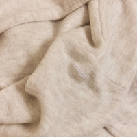 Oversized Knit Zip Up Mid Hoodie | Oat Marl