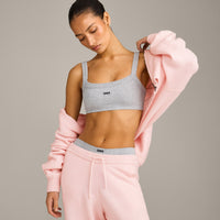 Seamless Scoop Neck Bralette | Gray Marl