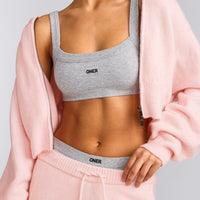 Seamless Scoop Neck Bralette | Gray Marl