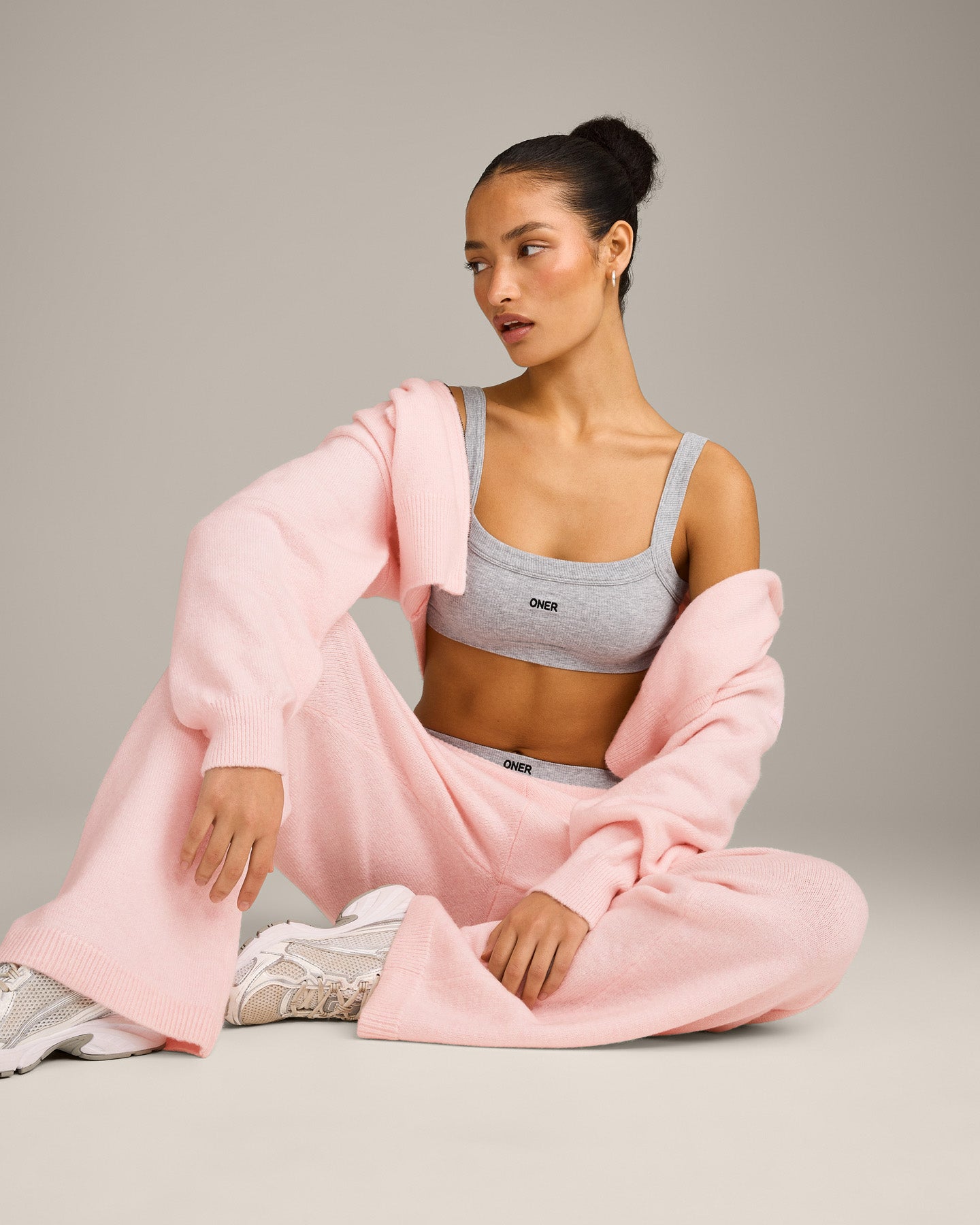 Seamless Scoop Neck Bralette | Gray Marl