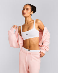 Seamless Scoop Neck Bralette | White