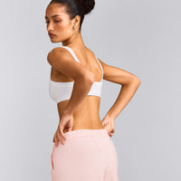 Seamless Scoop Neck Bralette | White