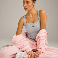 Seamless Scoop Neck Vest | Gray Marl