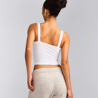 Seamless Scoop Neck Tank Top | White