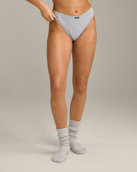 Seamless Thong | Gray Marl