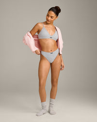 Seamless Thong | Gray Marl