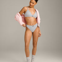 Seamless Thong | Gray Marl