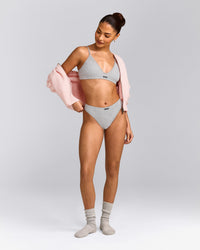 Seamless Thong | Gray Marl