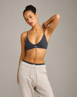 Seamless Strappy Bralette | Charcoal Marl