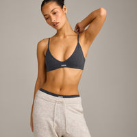 Seamless Strappy Bralette | Charcoal Marl